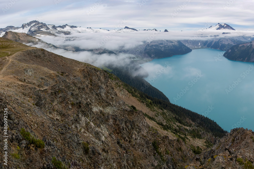 Beautiful view of Garibaldi Lake from Panorama Ridge