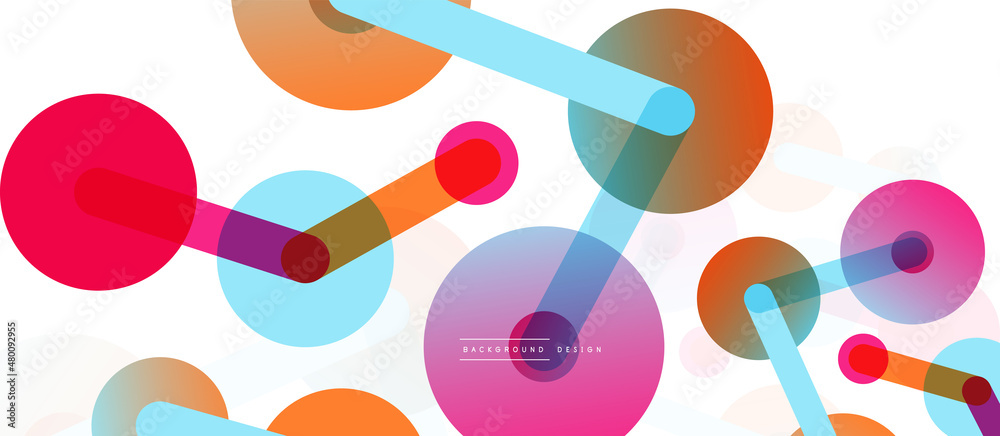 Line points connections geometric abstract background. Circles connected by lines. Trendy techno business template for wallpaper, banner, background or landing Line points connections geometric abstract background. Circles connected by lines. Trendy techno business template for wallpaper, banner, background or landing