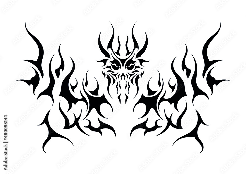 dark lord east fire flame silhouette abstract shape tattoo symbol sticker dark lord east fire flame silhouette abstract shape tattoo symbol sticker