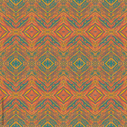 Abstract seamless pattern with various shapes. Geometric pattern for fabric. Textile background.
