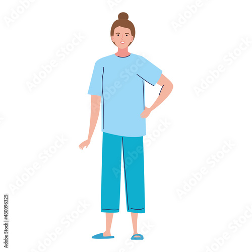girl wearing sleepwear