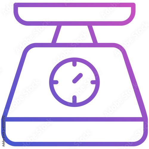 Weight Scale line gradient icon