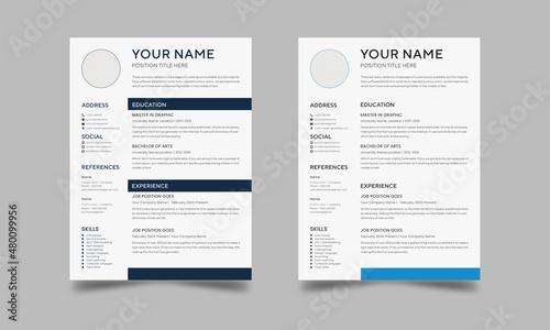 Clean Resume Design. A clean professional resume/CV templates reveal your personal qualifications, With this resume quickly customize your resume for any opportunity.