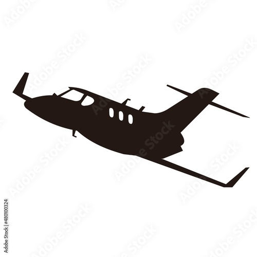 luxury private jet flying vector design