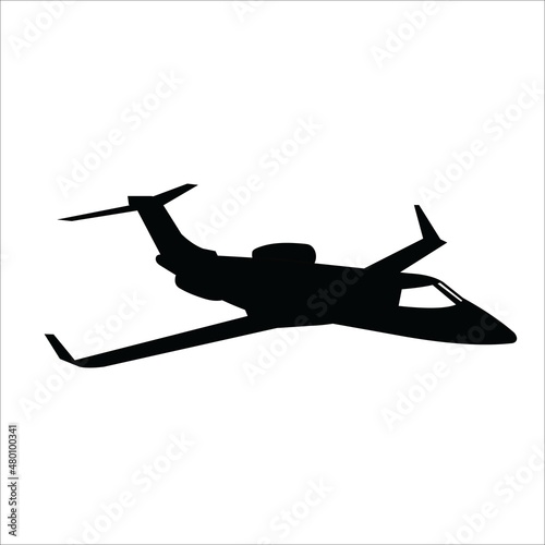 luxury private jet flying vector design