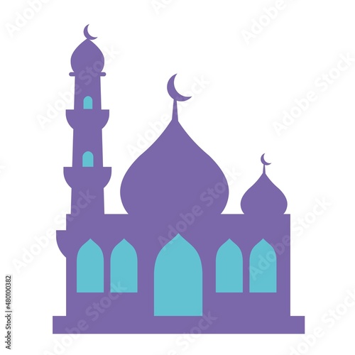 mosque building vector design