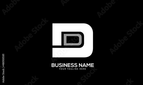 Alphabet DD creative camera lense monogram vector logo template
