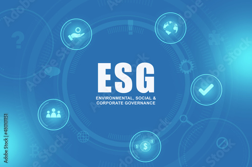 2D illustration environmental social governance
