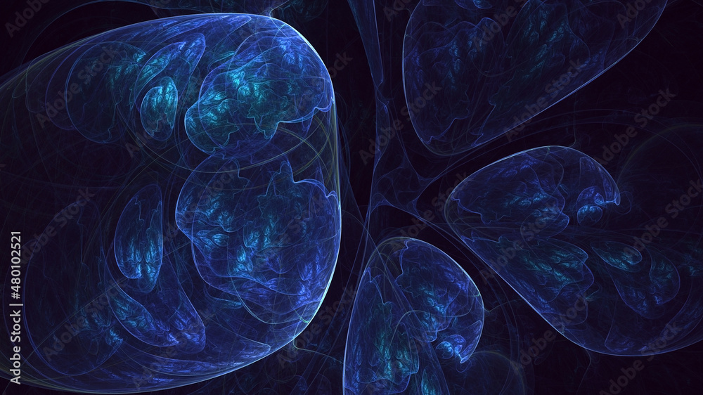 Obraz premium 3D rendering abstract multicolor technology fractal light background