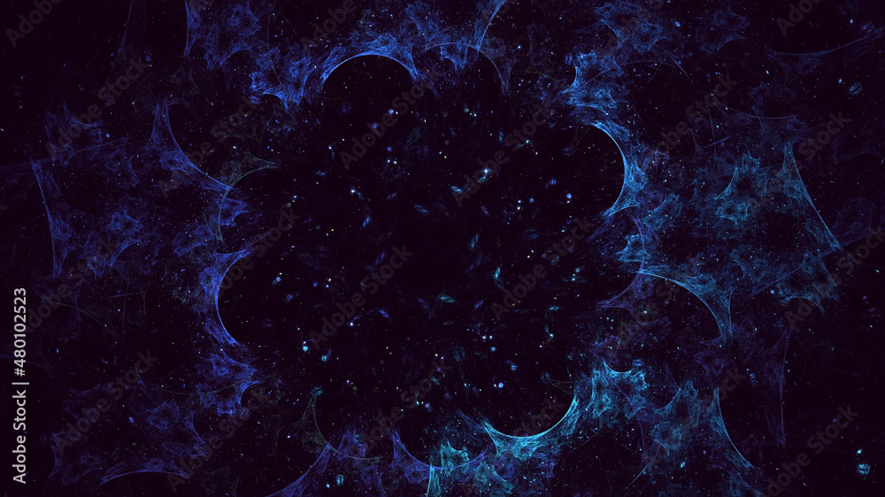 Fototapeta premium 3D rendering abstract multicolor technology fractal light background