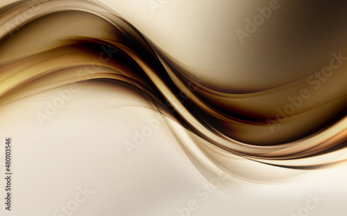 Abstract Brown Wave Design Background.