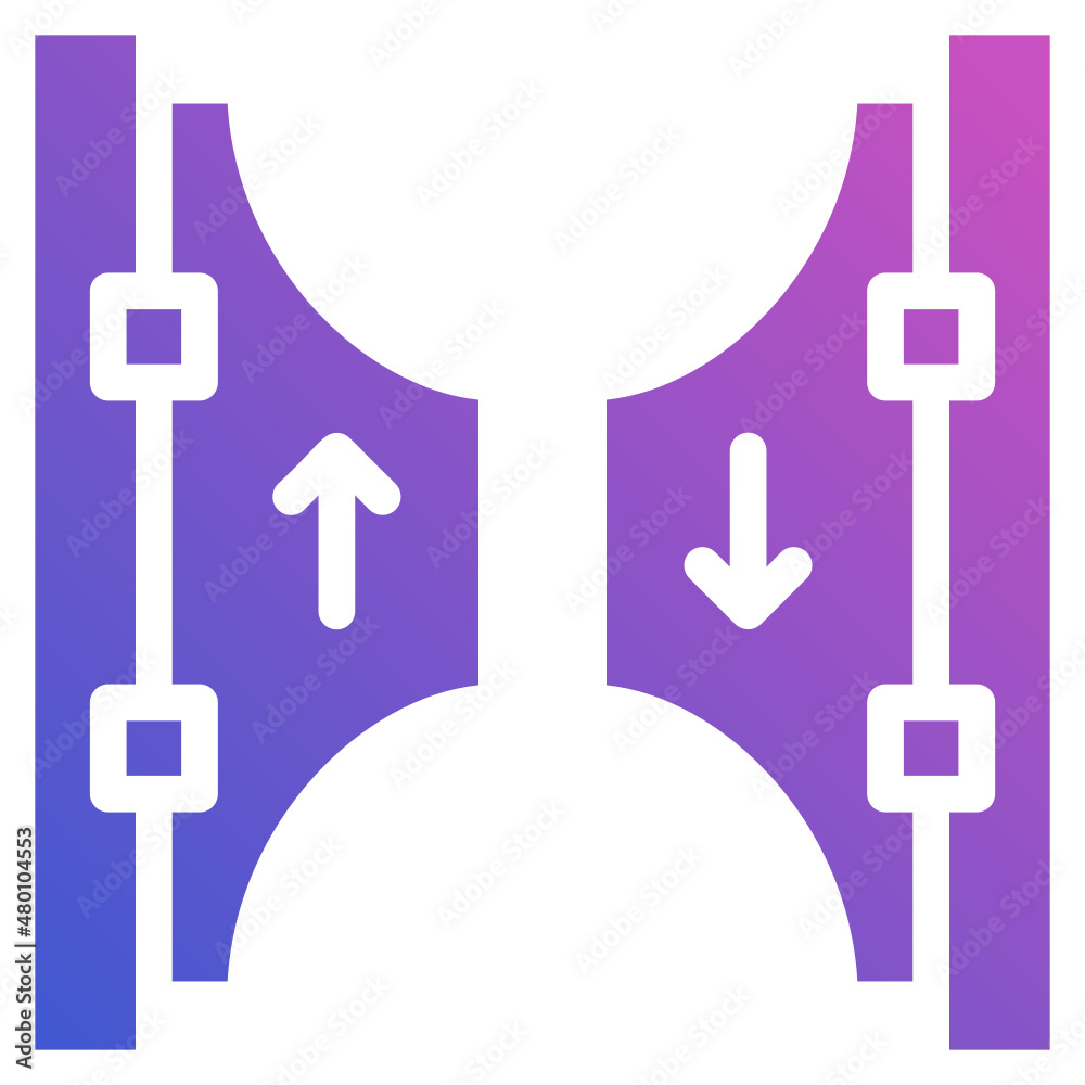 Entrance flat gradient icon Entrance flat gradient icon