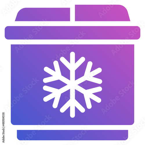 Freezer flat gradient icon