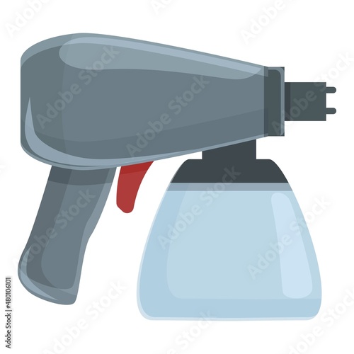 Sprayer compressor icon cartoon vector. Paint gun. Air painter