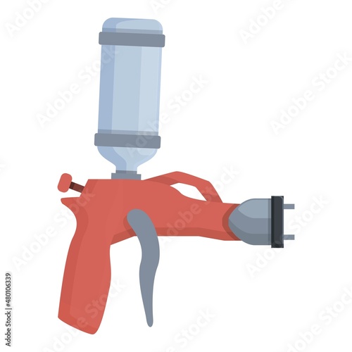 Water sprayer icon cartoon vector. Paint spray. Air gun