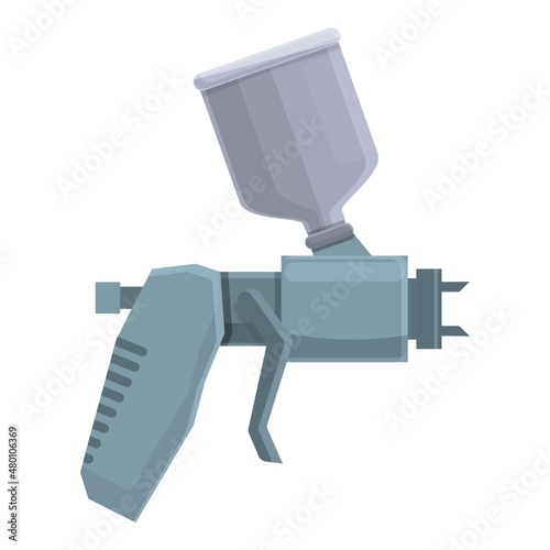 Powder sprayer icon cartoon vector. Paint gun. Paint air