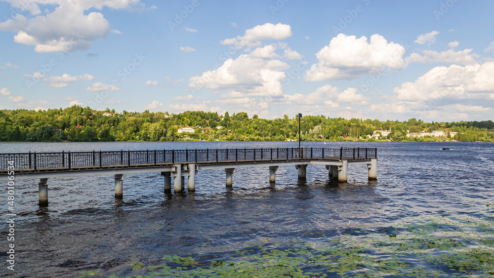 marina on the Volga River bank