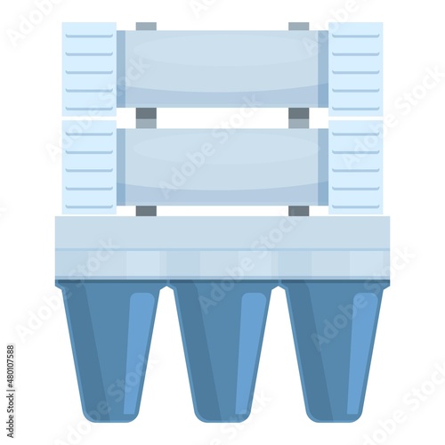Osmosis filter icon cartoon vector. Water system. Purification tank