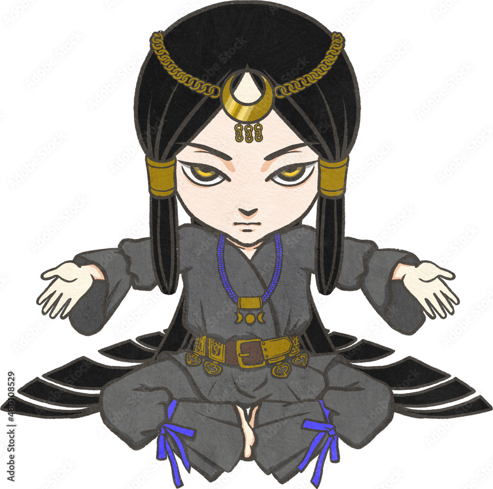 神話シリーズ　ツクヨミ　手描きイラスト 1000_F_480108529_1QTrwHuXRBqpE