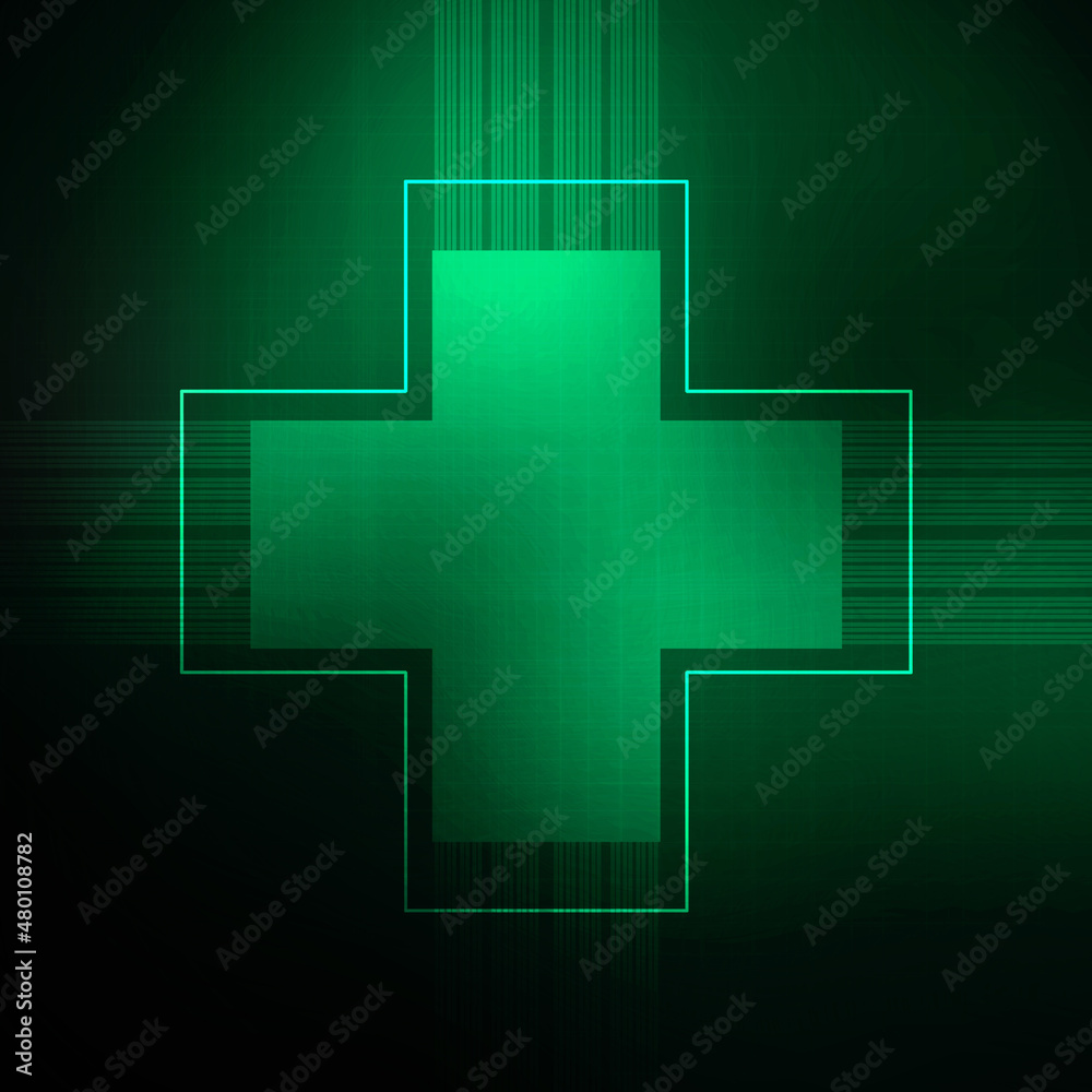 Obraz premium 2d rendering plus sign illustration