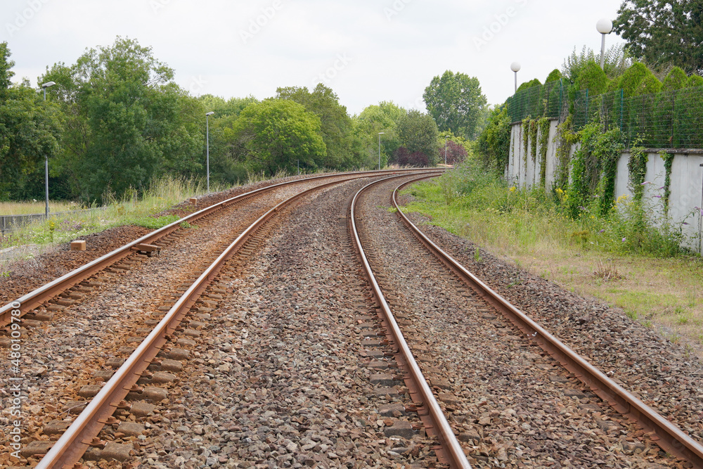 railway industrial landscape with rails train railway industrial landscape with rails train