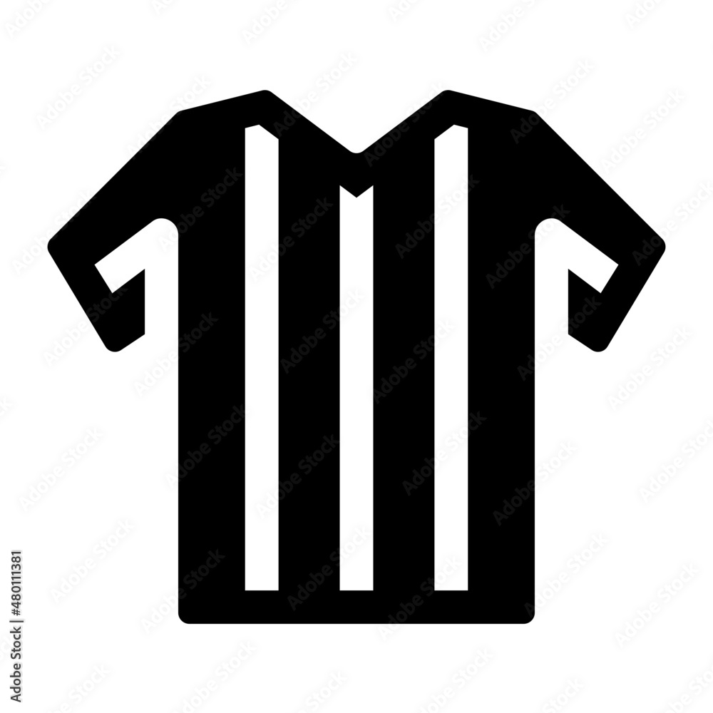 Referee Shirt Glyph Icon Vector