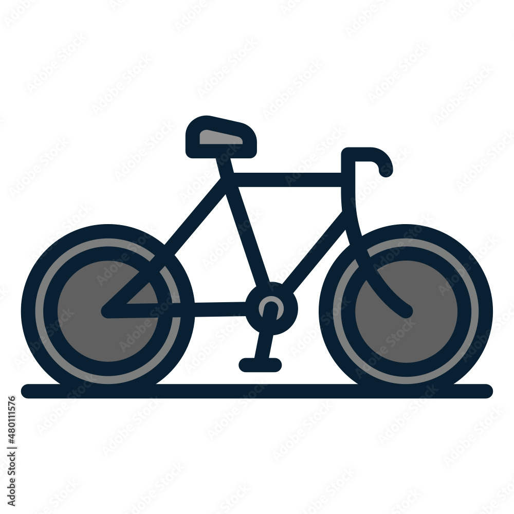 Bicycle filled line color icon Bicycle filled line color icon