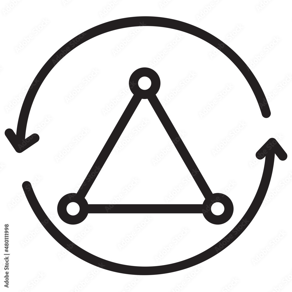 rotation line icon rotation line icon
