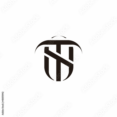 letters st simple geometric linked clean logo vector