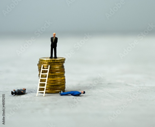 A successful businessman, went up the career ladder. A rich man who is successful in his career and earns a lot of money.