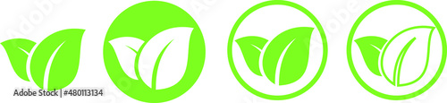 Green leaf seed nature logo 