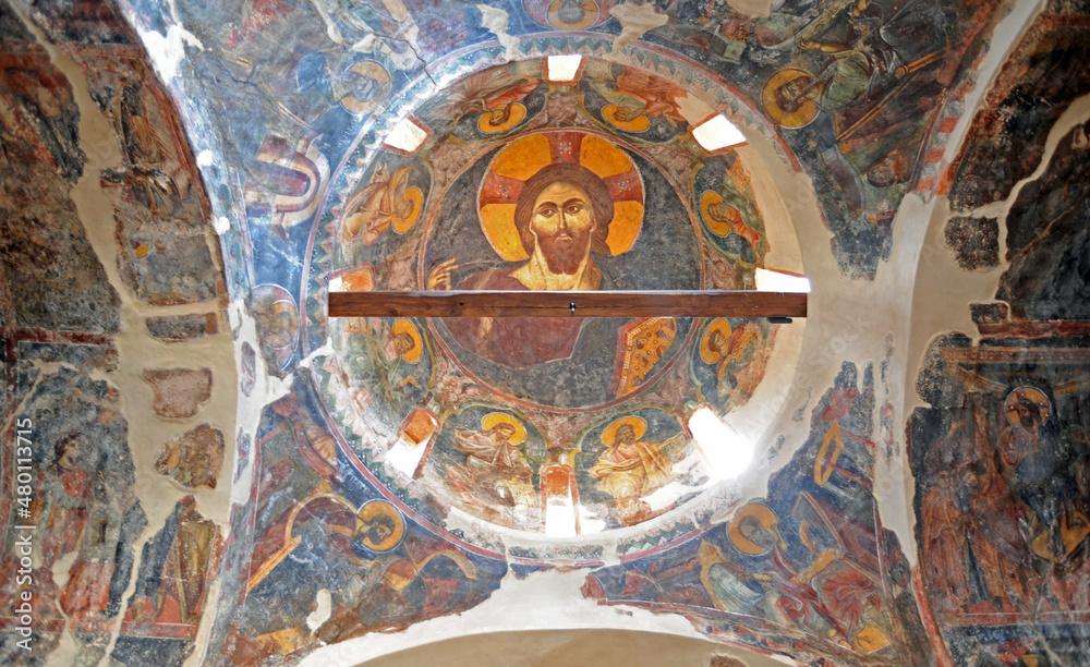 Fresques de l'église du monastère de Gouverniotissa à Potamies près d'Hersonissos en Crète