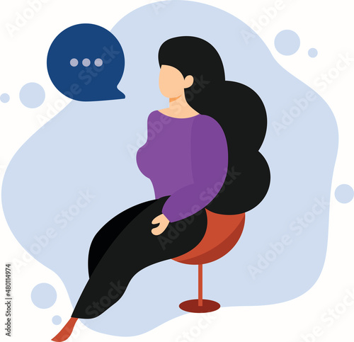 Chat conversation flat modern design.