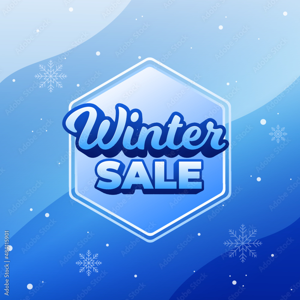 Fototapeta premium winter sale snow background