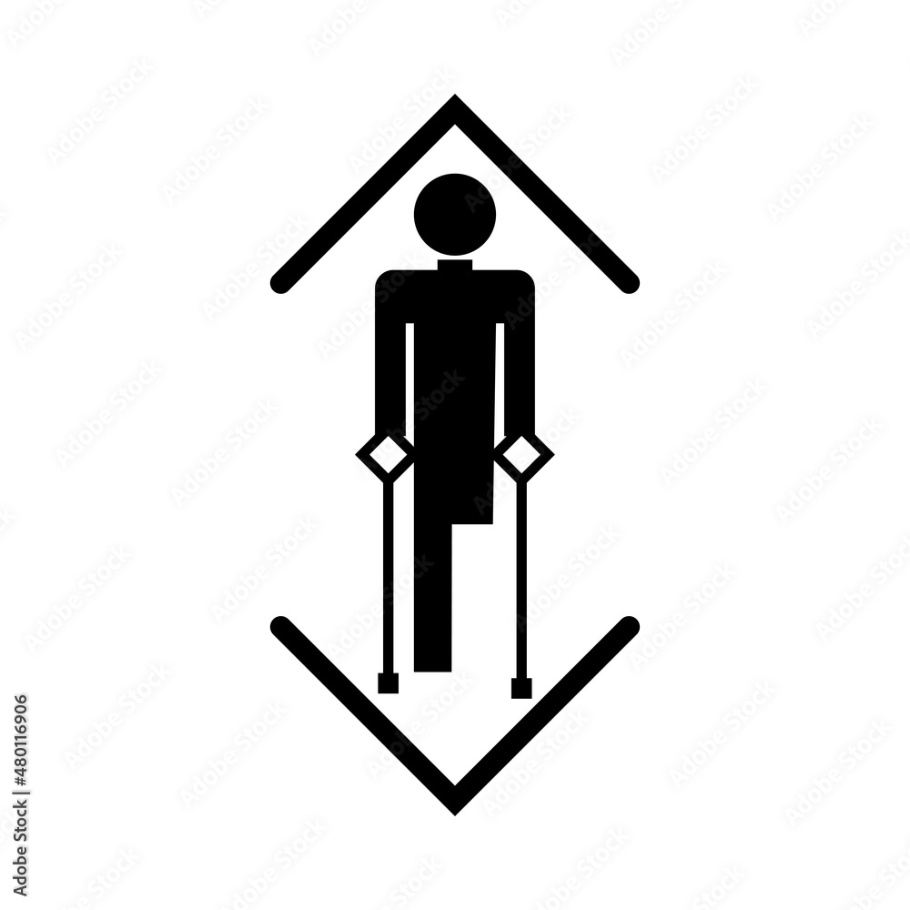 Elevator for the disabled sign. illustration Elevator for the disabled sign. illustration