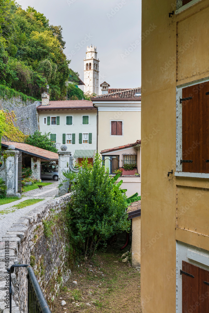 Polcenigo. Historic village of Friuli. Mainland Venetian atmospheres