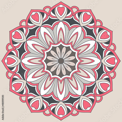 Vintage decorative elements. Oriental pattern, vector illustration. Mandala.