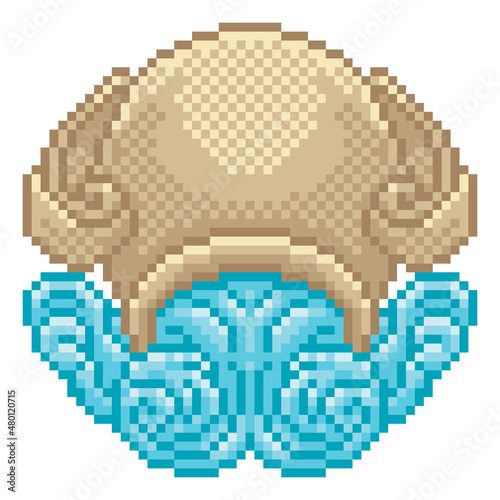 Zodiac Horoscope Astrology Aquarius Pixel Art Sign