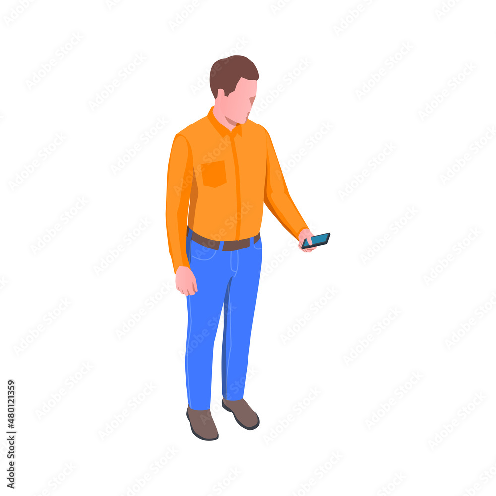 Metro Passenger Isometric Composition Metro Passenger Isometric Composition