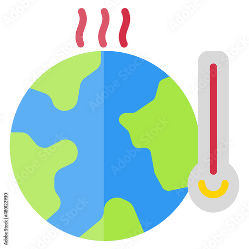 Global Warming flat icon