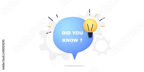 Did you know and lightbulb illustration
