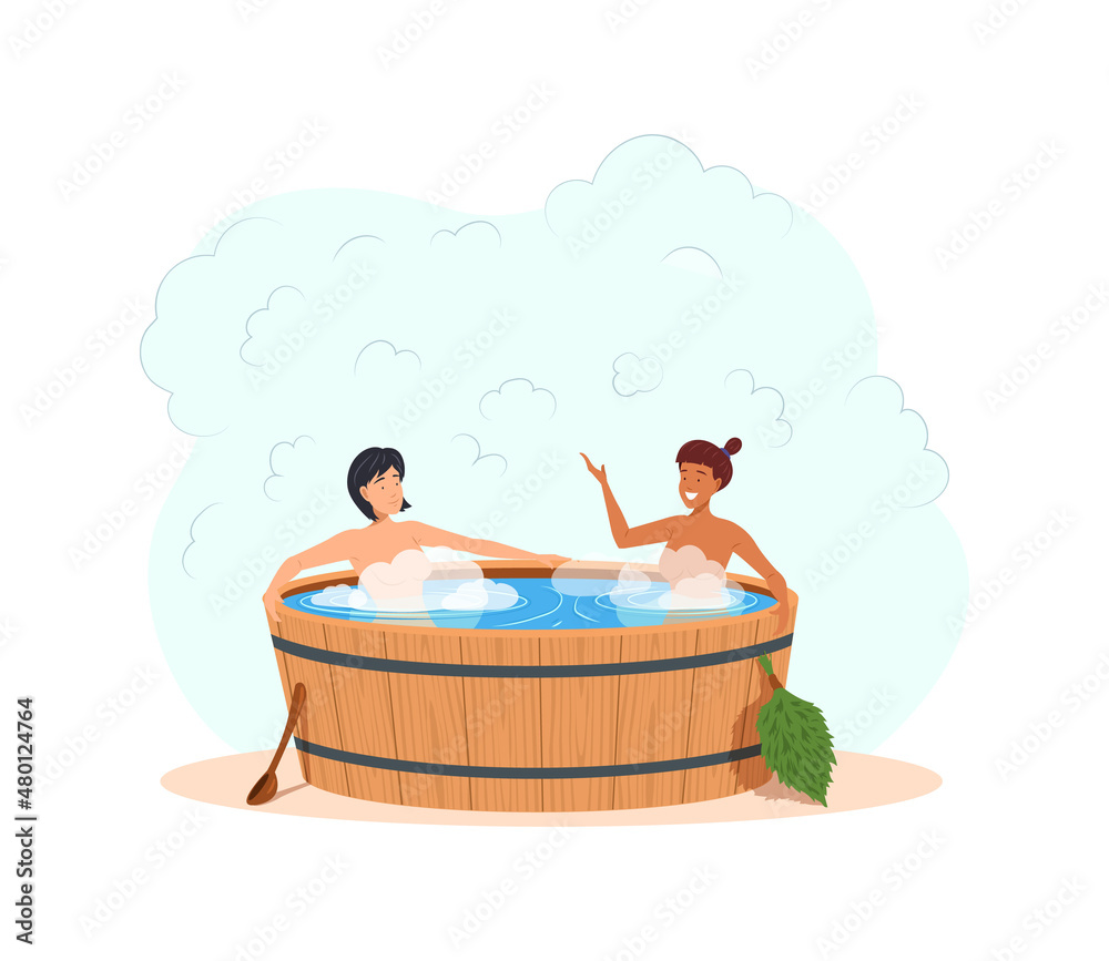 Wooden hot tub 1267240 Vector Art at Vecteezy Download Wooden hot tub  for free
