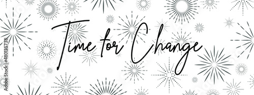 time for change sign on white background	