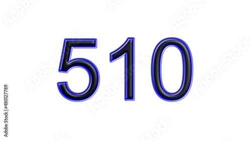 Free Download blue 510 number 3d effect white background - GFXLoad
