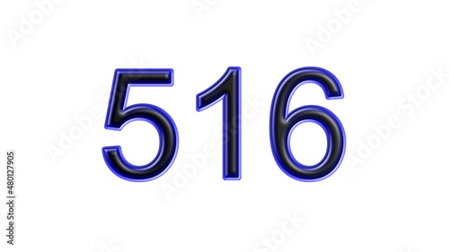Free Download blue 516 number 3d effect white background - GFXLoad