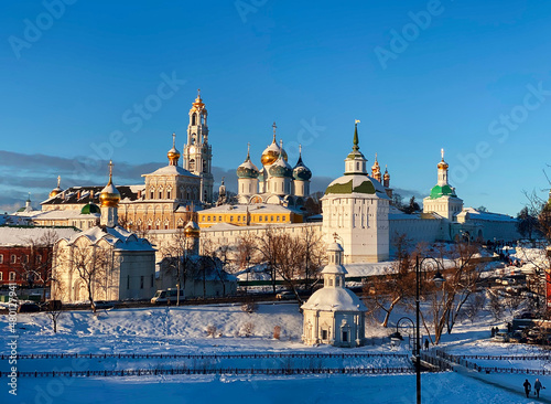 Trinity Sergius Lavra in Sergiev Posad. View from the Pancake Mountain.