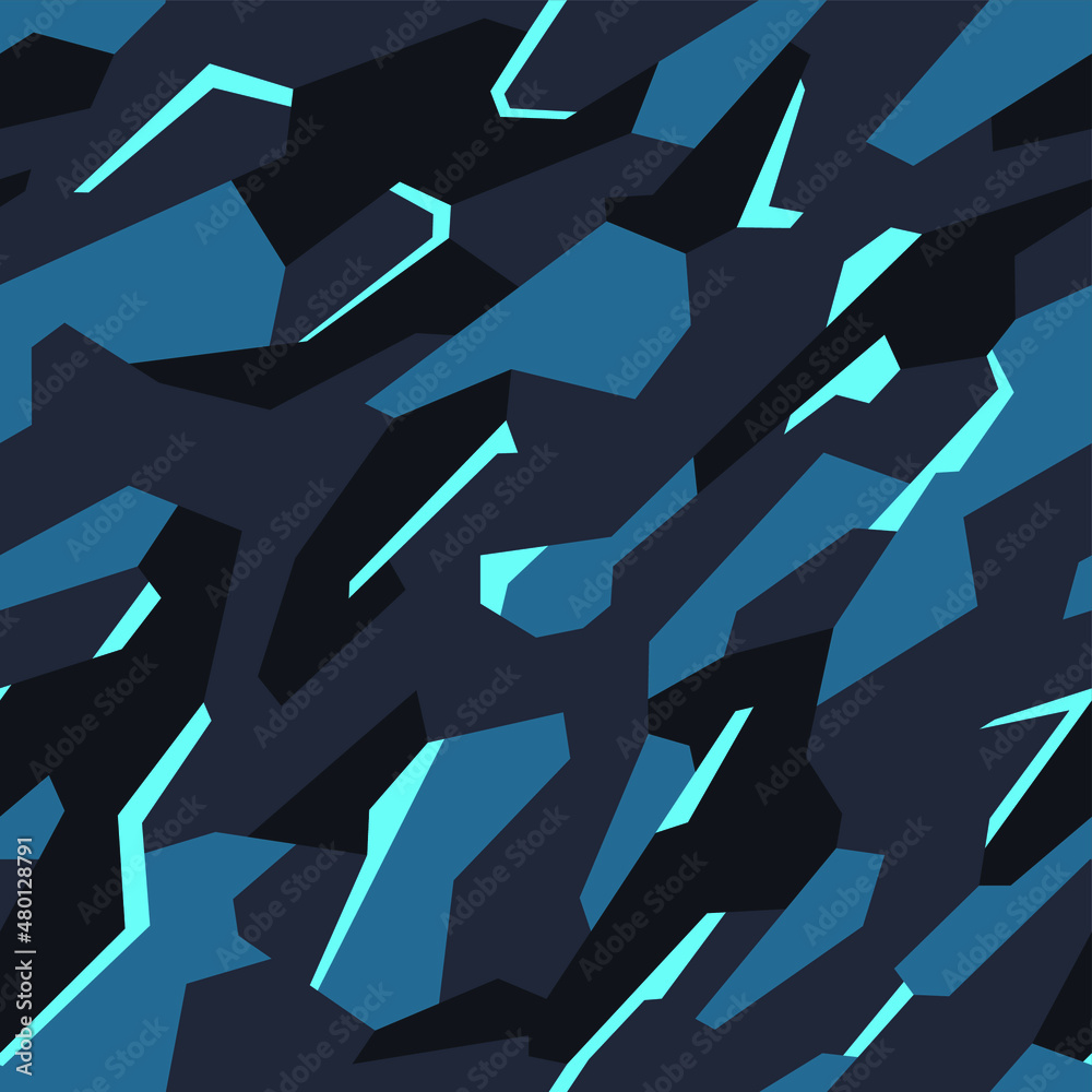 Geometric camouflage seamless pattern. Abstract modern military camo background of polygons for fabric textile and vinyl wrap print. Endless vector illustration. Geometric camouflage seamless pattern. Abstract modern military camo background of polygons for fabric textile and vinyl wrap print. Endless vector illustration.