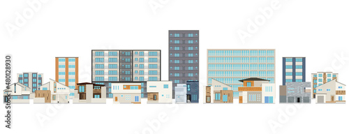 街　マンションと戸建て