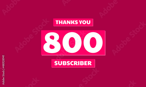 Thank you 800 followers, red violet Greeting card template for social media. © Bagas Dwiargo