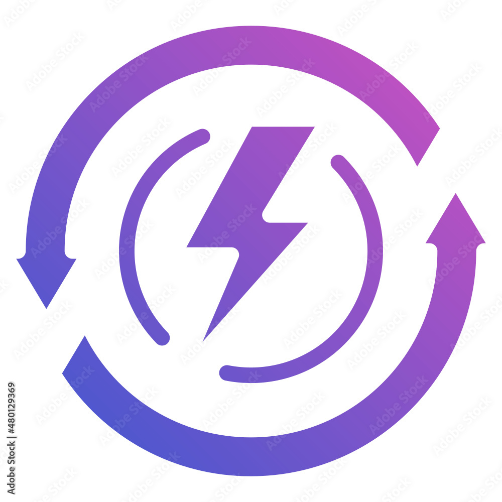 Sustainable Power flat gradient icon Sustainable Power flat gradient icon